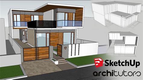 Modern house design sketchup - Derasian