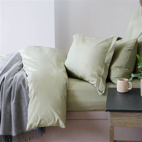 Sage Green Organic Cotton Bedding - Marquis & Dawe