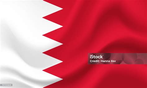 Flag Of Bahrain Bahrain Flag Official Colors And Proportion Stock ...