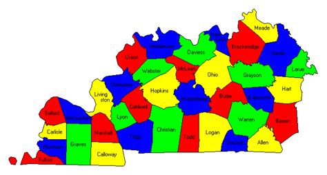 Map Of Kentucky Counties County Map Map Kentucky State Map Images And ...