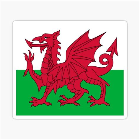 "Welsh Flag - Wales Red Dragon" Sticker for Sale by stickersandtees ...