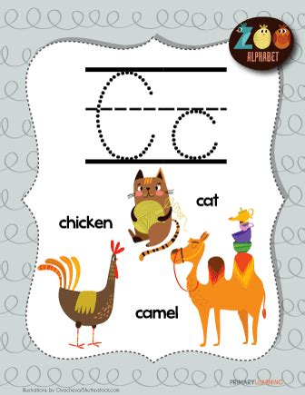 Letter C Animals | Printable Poster | PrimaryLearning.Org