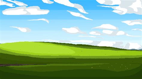 Windows XP Bliss pixel art by kitty0707 on DeviantArt