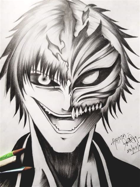 Ichigo Hollow Sketch at PaintingValley.com | Explore collection of ...