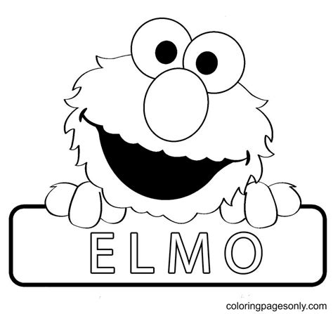 Cute Elmo Coloring Page - Free Printable Coloring Pages