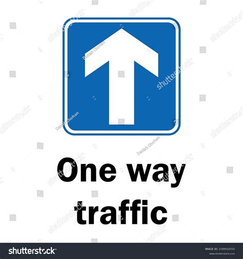 One Way Traffic Traffic Signs Symbols Stock Vector (Royalty Free ...