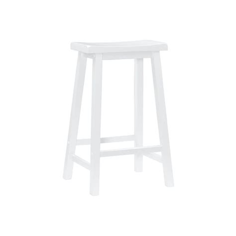 Powell Company - White Saddle Bar Stool - 270-431