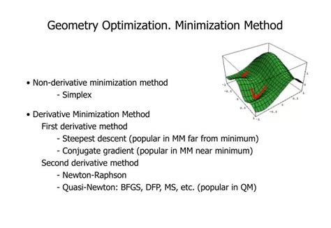 PPT - Geometry Optimization. Minimization Method PowerPoint ...