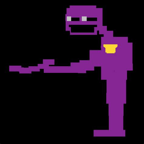 Purple Guy Pixel Art Grid