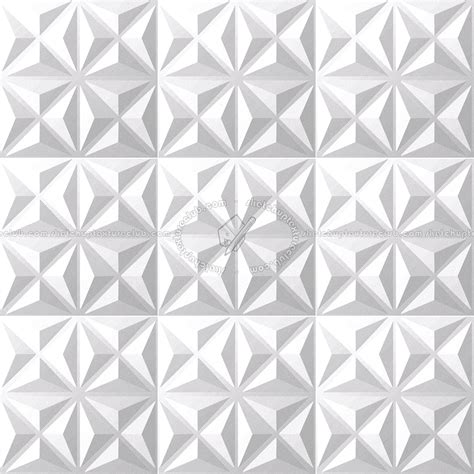 White interior 3D wall panel texture seamless 02946