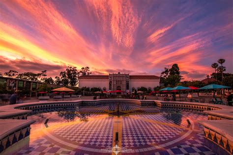 Fiery sunset last night at the San Diego Museum of Art in Balboa Park ...