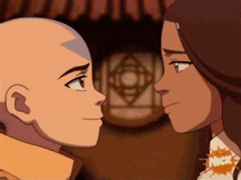 Aang Katara GIF - Aang Katara Kiss - Discover & Share GIFs Avatar Book ...