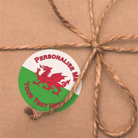 144 Welsh Dragon Flag Themed Personalised Teacher Reward Stickers ...