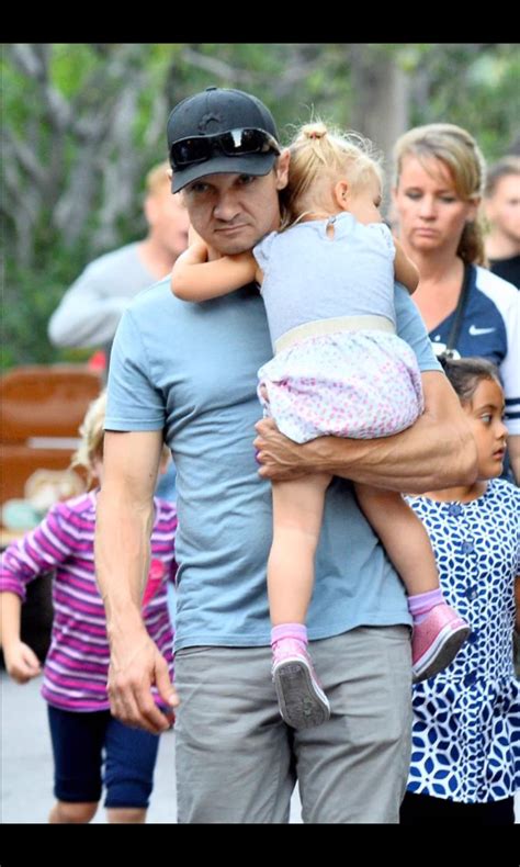 Jeremy Renner and daughter Ava in his arms. Can this day get any better ...