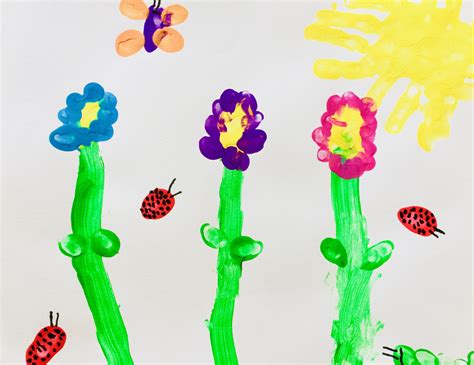 Flower Finger Painting For Toddlers! - Keep Calm And Mommy On