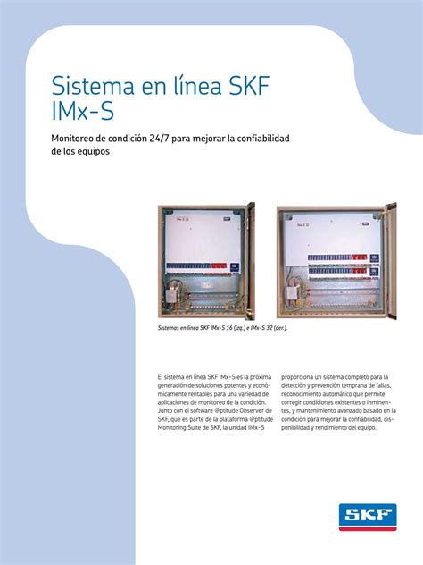 Sistema de Monitoreo en línea IMx-s by SKF del Perú - Issuu