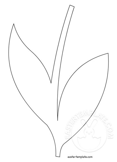 Flower stem cut out - Easter Template