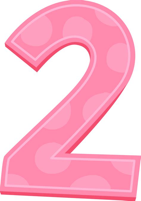 Pink Number 2 transparent PNG - StickPNG