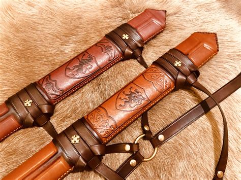 Handmade leather sword scabbard