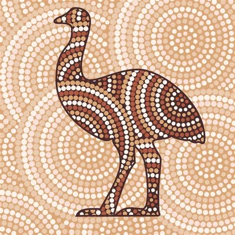 Abstract Aboriginal Kangaroo dot painting in vector format. ⬇ Vector ...