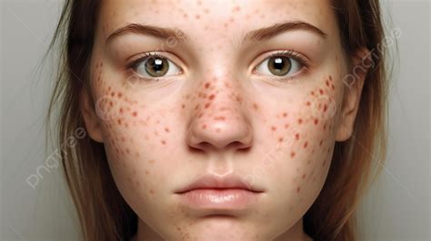 An Image Of A Girl With Spots On Her Face Background, Pictures Of ...