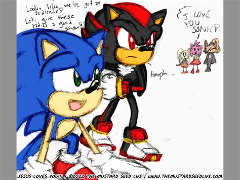 Sonic vs. Shadow Race(+ audience) quik art by Tiny MustardSeed on Dribbble