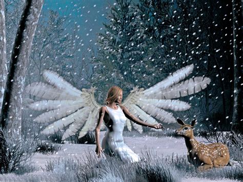 Beautiful Christmas Angels Desktop Wallpaper - WallpaperSafari