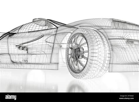 3d model car blueprint hi-res stock photography and images - Alamy