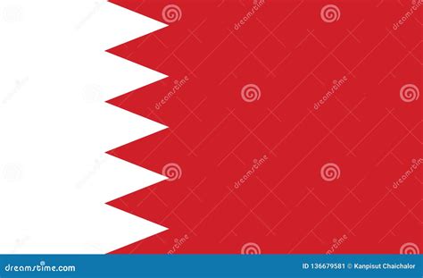 Bahrain Flag, Official Colors and Proportion Correctly. National ...