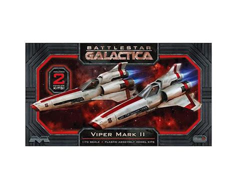 Moebius Model 1/72 Scale Battlestar Galactica Viper MkII Model Kit (2 ...