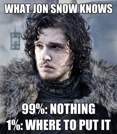 What Jon Snow knows…