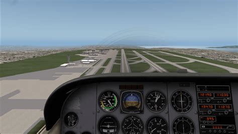 Pilot In Cockpit View Landing