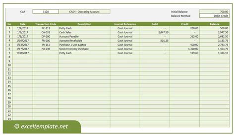 General Ledger | Excel Templates