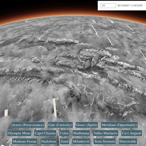 Navigate a new Mars map of craters and volcanoes - My Space Stories