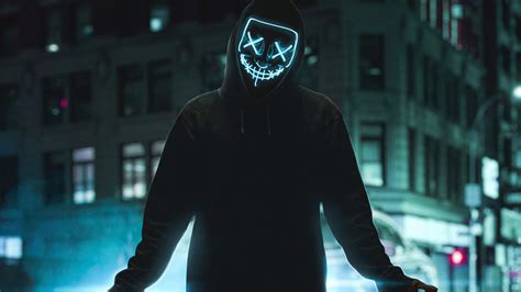 Neon Mask Guy Street 4k Wallpaper,HD Artist Wallpapers,4k Wallpapers ...