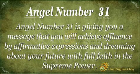 Angel Number 31 Meaning - Making Dreams Come True - SunSigns.Org