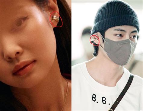 BTS' V debuts piercing on his way to the U.S. and is linked to ...