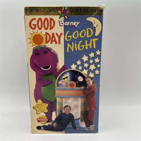 BARNEY - GOOD Day, Good Night VHS 1997 TV Show Tape Purple Dinosaur ...