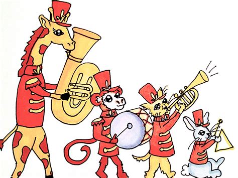 Marching Band Cartoon Image