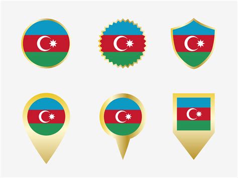 Vector flag set of Azerbaijan. 22805367 Vector Art at Vecteezy