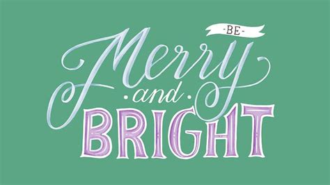 Merry and Bright card | Royalty free stock vector