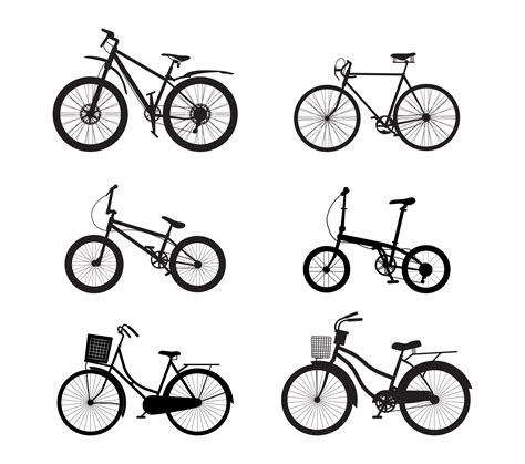 Bicycle silhouette set 1234284 Vector Art at Vecteezy