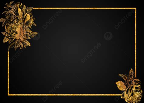 Textured Black Gold Floral Border Background, Wallpaper, Black Gold ...