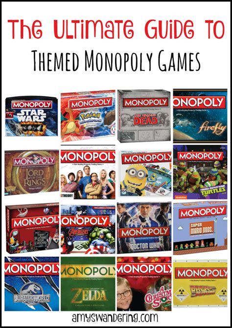 the-ultimate-guide-to-themed-monopoly-games - Amy's Wandering