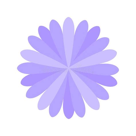 Flower Purple Simple Shape Isolated on White Background, Purple Flowers ...