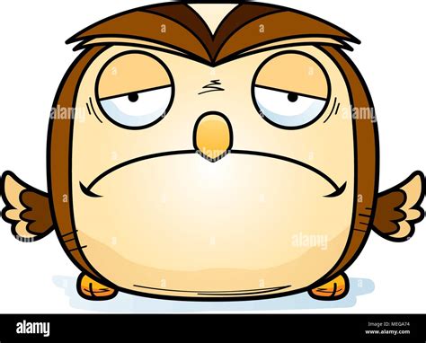 A cartoon illustration of a owl looking sad Stock Vector Image & Art ...