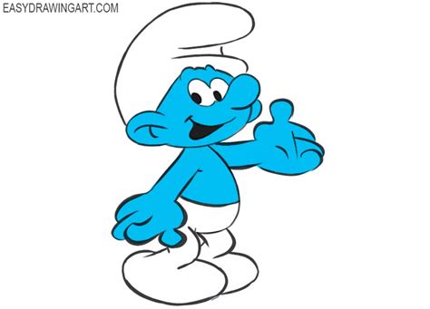 How to Draw a Smurf - Easy Drawing Art