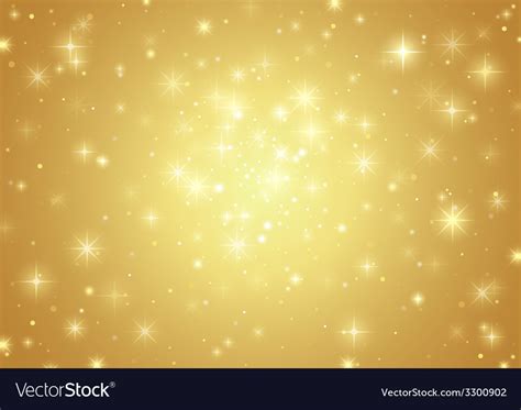 Gold background with stars Royalty Free Vector Image