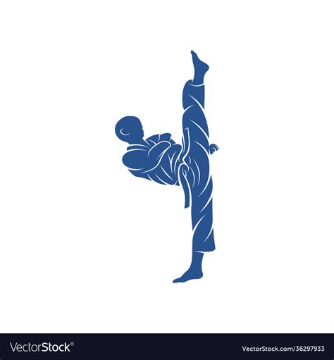 Taekwondo design creative logo design Royalty Free Vector