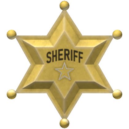 Gold Sheriff (Police) Badge - Roblox